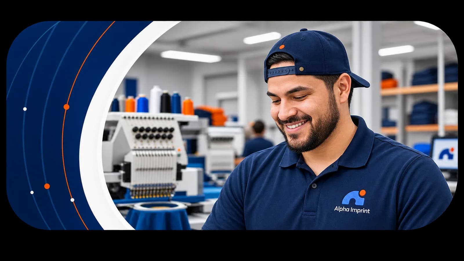 Alpha Imprint production specialist in workshop