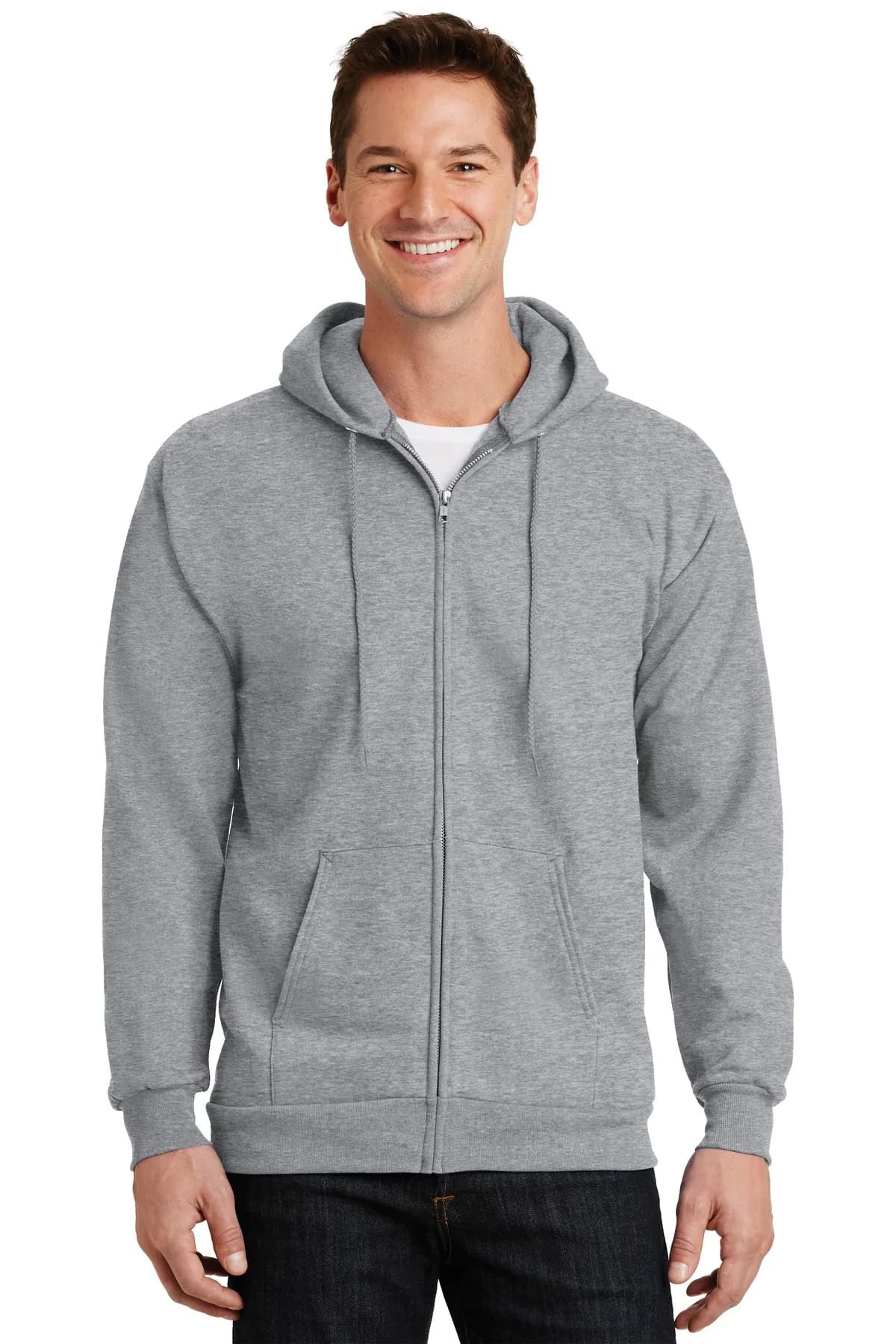 Port & Co™ Essential Fleece Full-Zip Hooded Sweatshirt