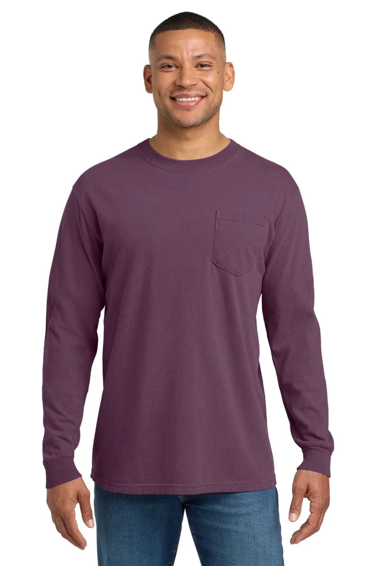 COMFORT COLORS ® Heavyweight Ring Spun Long Sleeve Pocket Tee