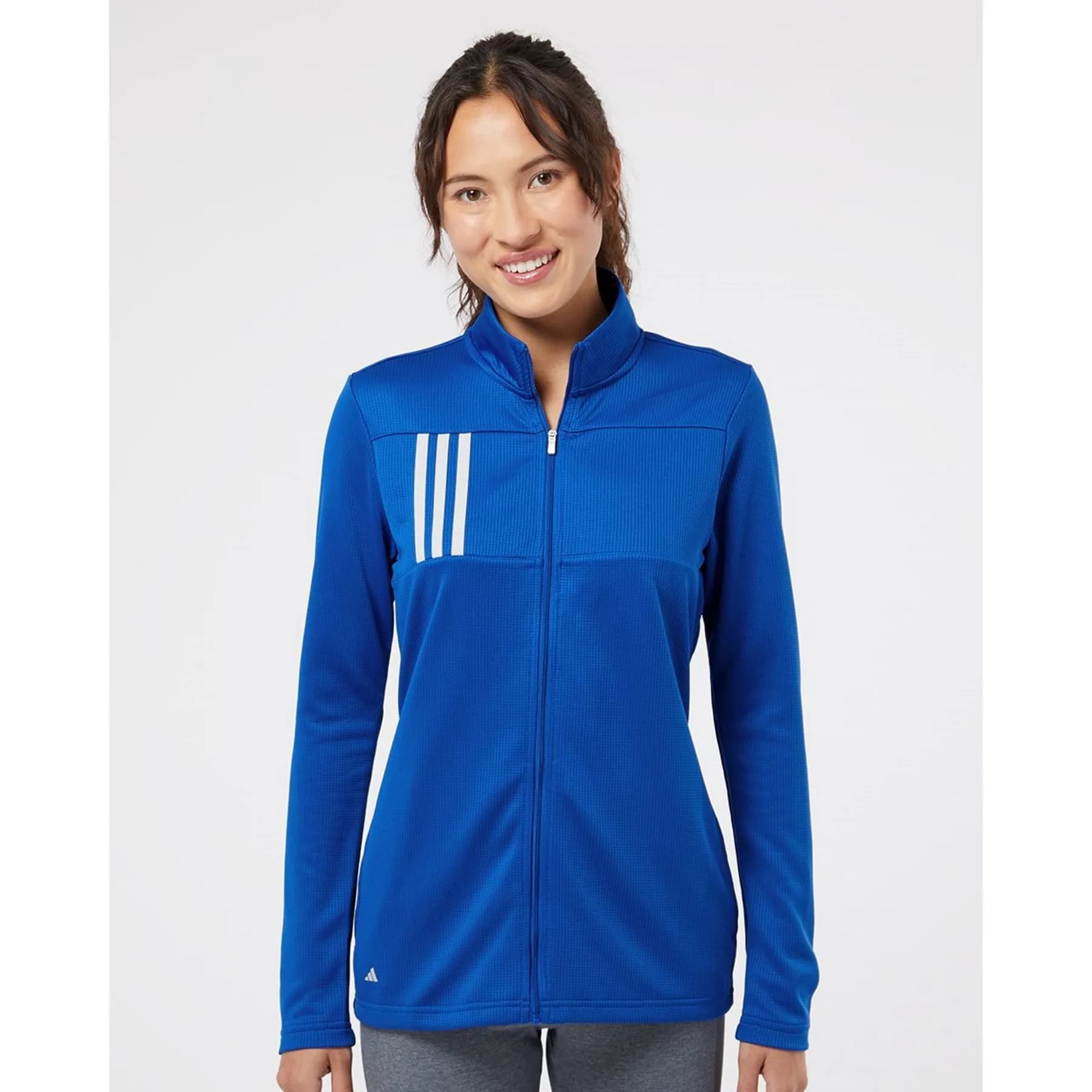 Adidas Women's 3-Stripes Double Knit Full-Zip Jacket - A483