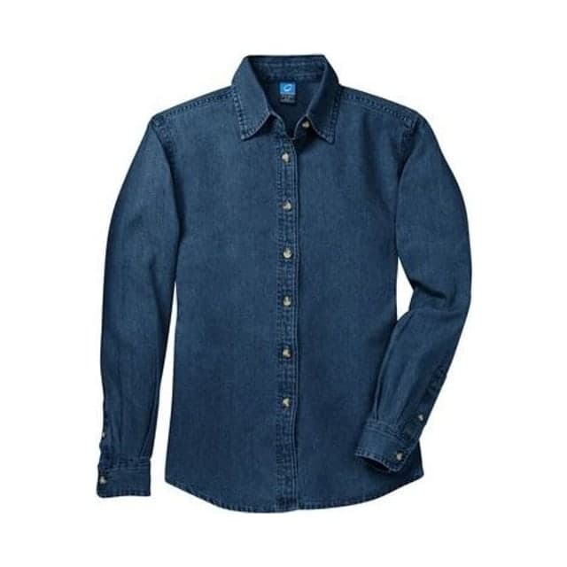 Port & Co™ Women's Long Sleeve Value Denim Shirt