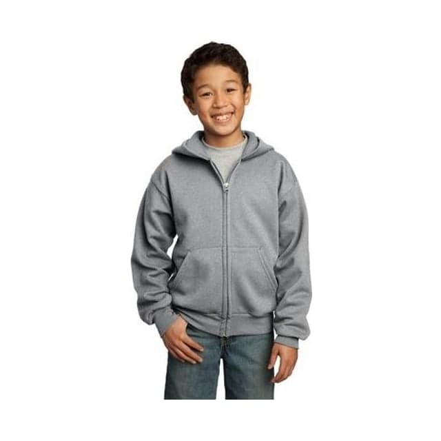 Port & Co™ Youth Core Fleece Full-Zip Hooded Sweatshirt