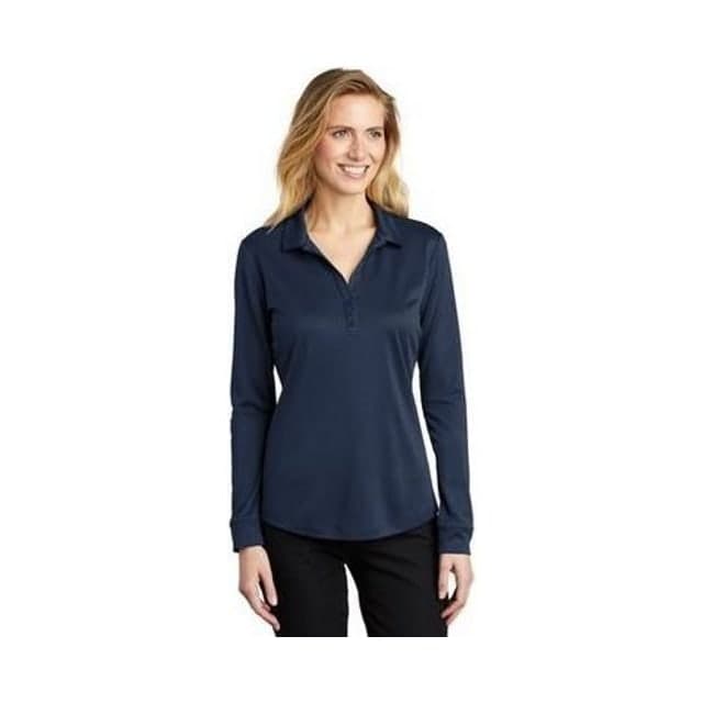 Port Authority ® Women's Silk Touch ™ Performance Long Sleeve Polo