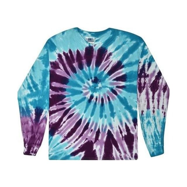 Colortone Youth Heavyweight Cotton Tie-Dyed Long Sleeve T-Shirt