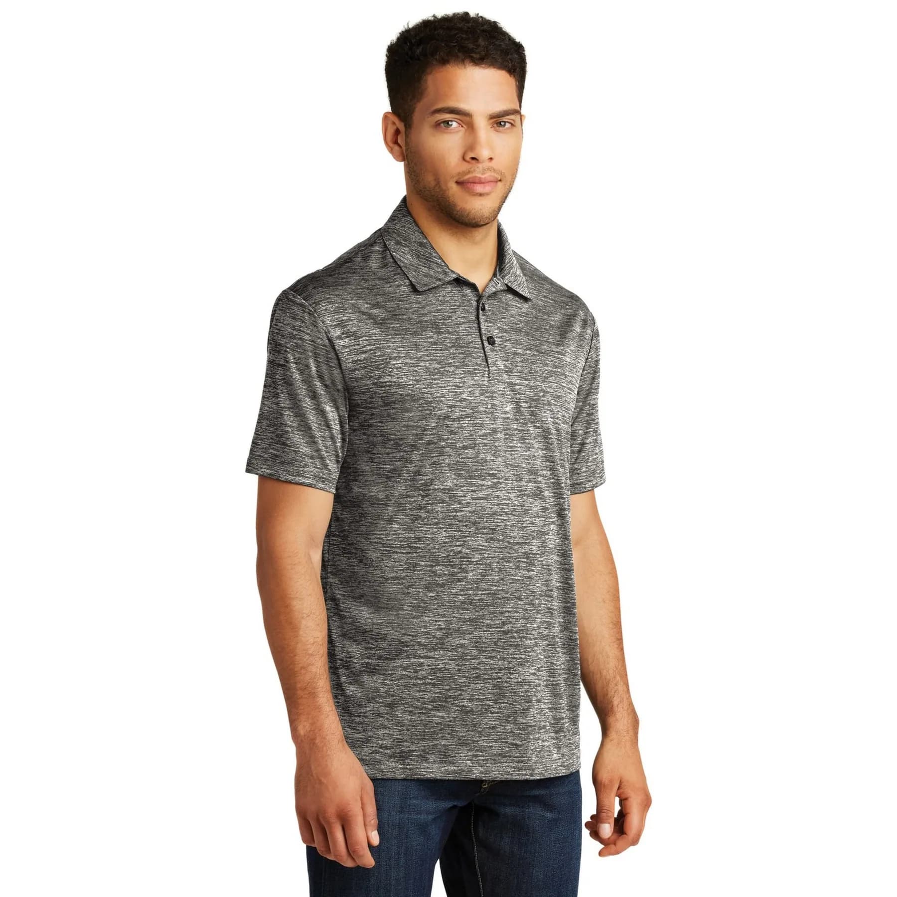 Sport-Tek PosiCharge Electric Heather Polo.
