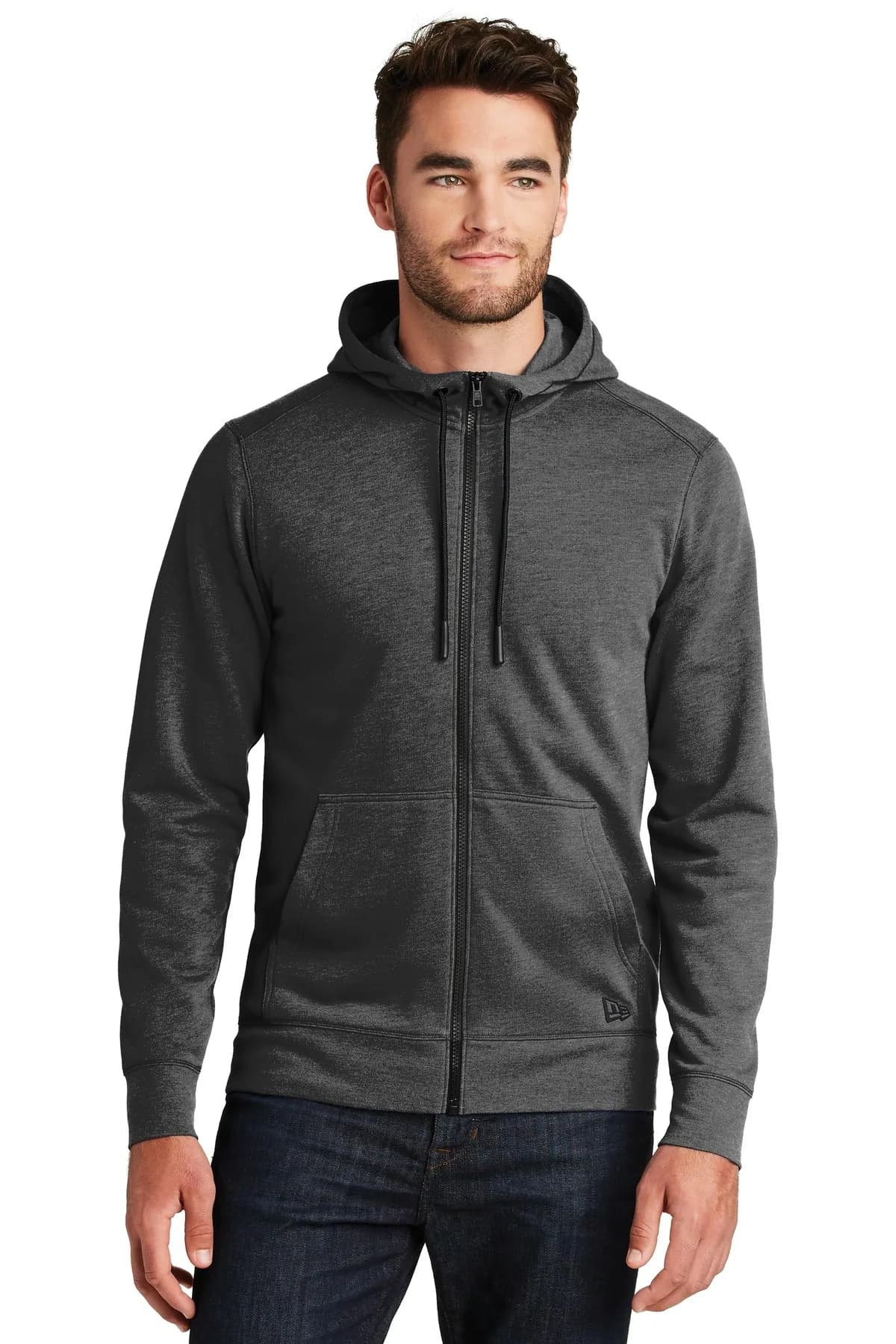 New Era® Tri Blend Fleece Full Zip Hoodie