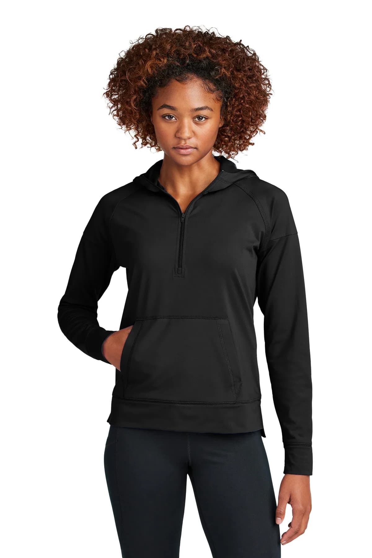 Sport-Tek® Women's Sport-Wick® Stretch 1/2-Zip Hoodie