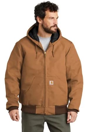 Carhartt® Tall Quilted-Flannel-Lined Duck Active Jac