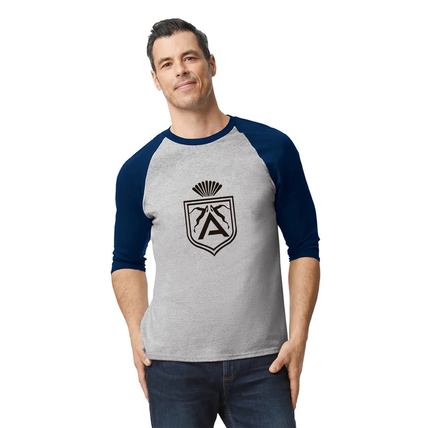 Gildan® Decorated Heavy Cotton 3/4-Sleeve Raglan T-Shirt